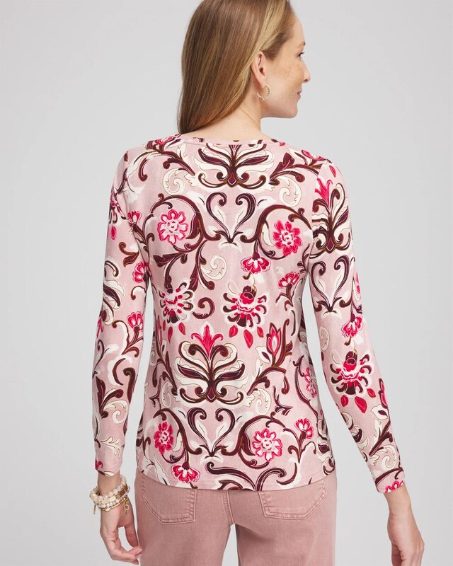 Touch of Cool Floral Scroll Layering Tee - image 3